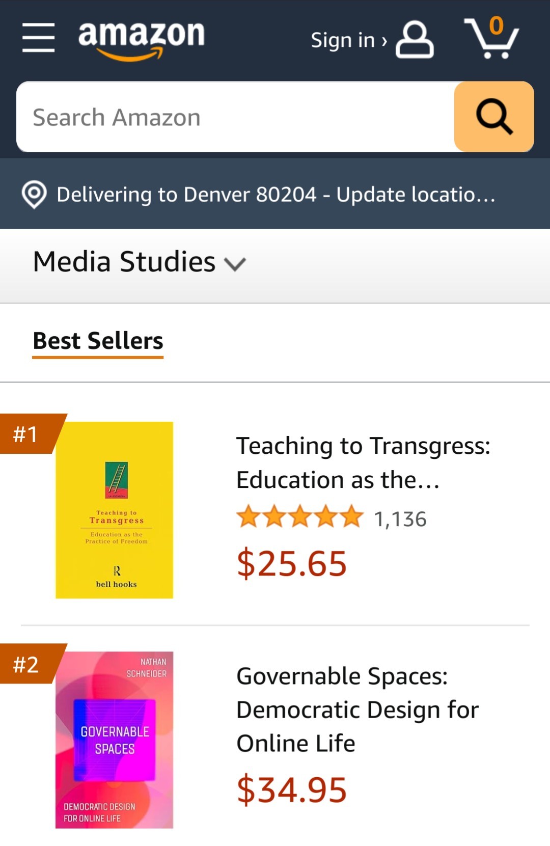 Looks Like New as the #2 book in Media Studies on Amazon